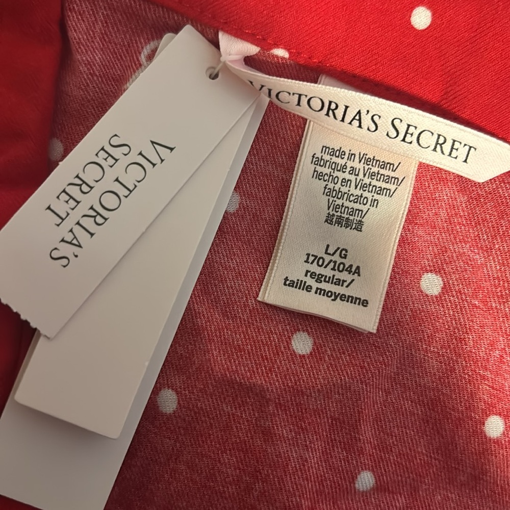 Victoria's Secret Red and White Polka Dot Pajama Set - Picture 3 of 4